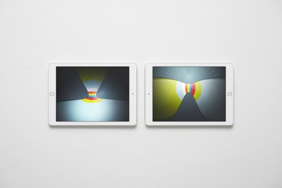 Abstract Nostalgia, Images Shown on Two Apple iPad Air 2s