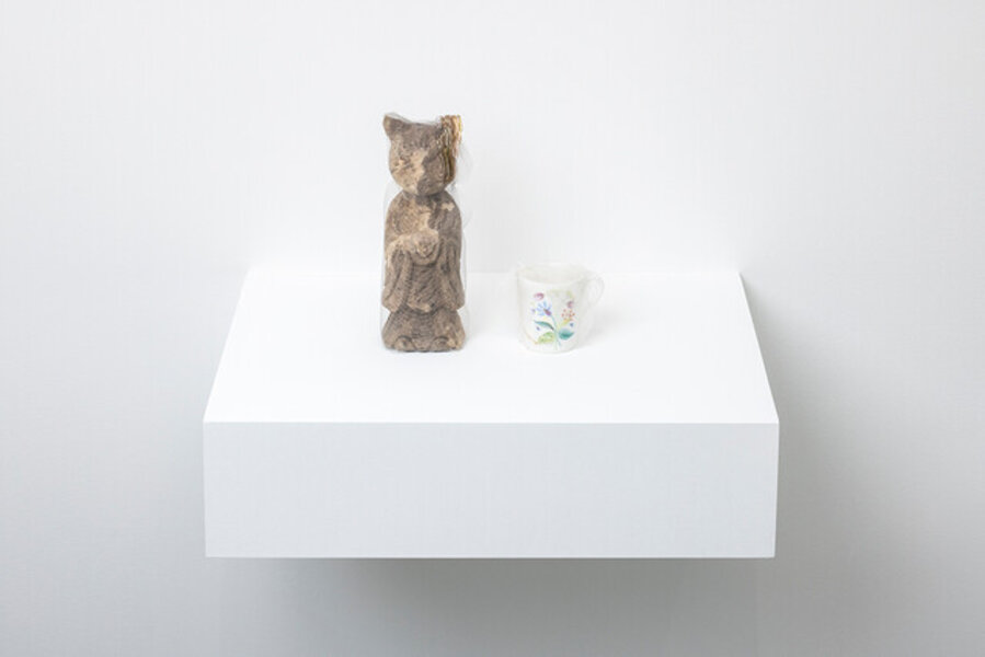 Renovated: Cat god from F. City, K.T.’s Swedish demitasse cup
