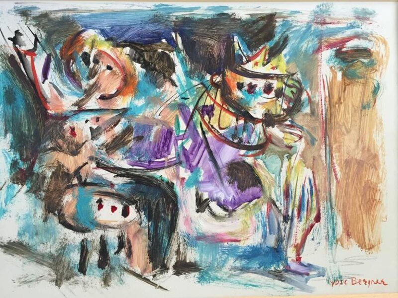 Yosl Bergner, ‘"Untitled"’, 20th Century, Painting, Mixed Media, Lions Gallery