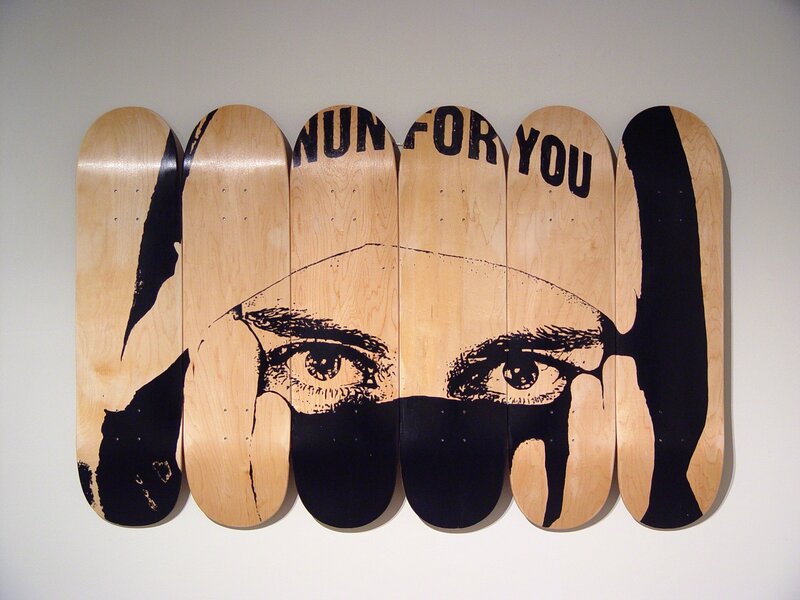 Lore Eckelberry, ‘Nun For You ’, 2015, Mixed Media, Acrylic on skateboard decks, LA Artcore