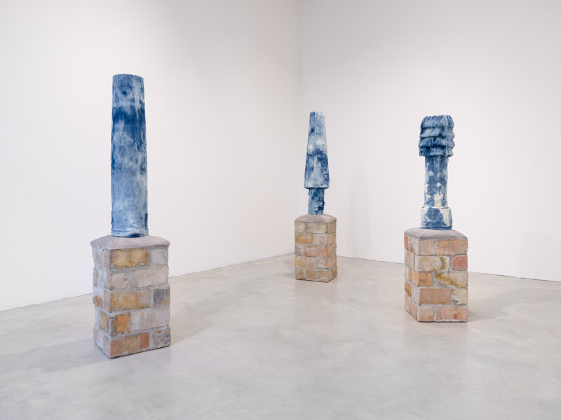 Sofia Hultén, ‘Shimmy, Shimmy Shaved Air # 3’, 2023, Sculpture, Bricks, mortar, cardboard, bleached jeans, Galerie Nordenhake