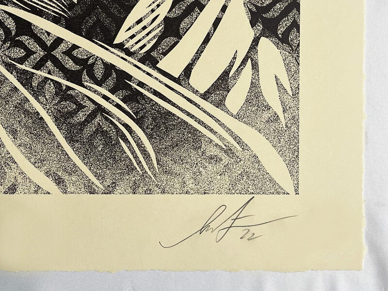 Shepard Fairey, ‘'Universal Dignity' (Letterpress)’, 2022, Print, Letterpress print on cream, deckled edge, 100% cotton 300gsm fine art paper., Signari Gallery