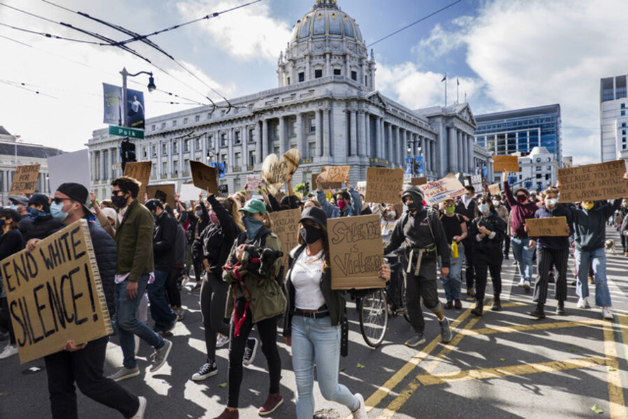 “BLACK LIVES MATTER” march leaving San Francisco Civic Center Rally traveling to the Castro District on June 5, 2020