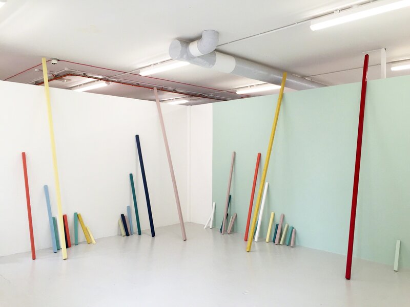 Aaron Kaveh Ossia, ‘People of refinement avoid vivid colours’, 2015, Installation, Acrylic on wood and wall, Alfa Gallery
