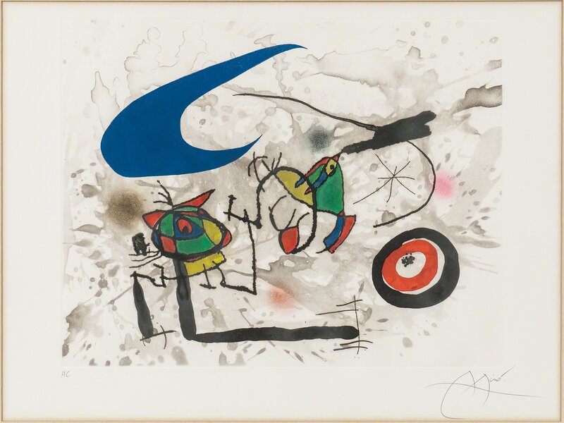 Joan Miró, ‘Pygmées sous la lune’, 1972, Print, Color etching with aquatint on paper, Skinner