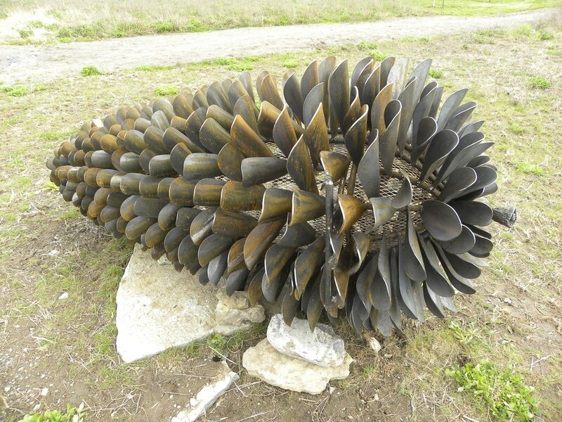 Floyd Elzinga, ‘Fire Cone - large nature inspired corten steel outdoor sculpture fire pit’, 2020, Sculpture, Steel, Oeno Gallery