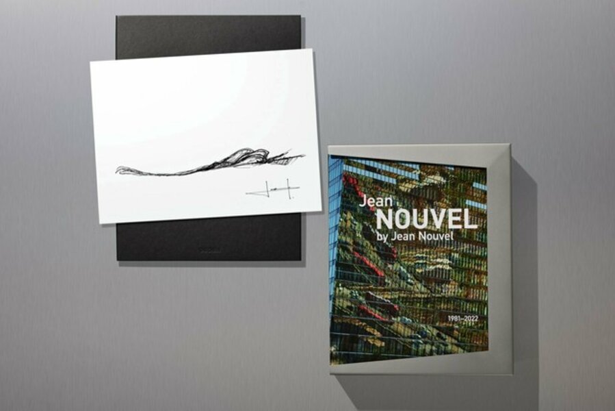 Jean Nouvel. 1981–2022. Signed Limited Edition, with an art print of the Shenzhen Opera House and a custom-designed metal case.