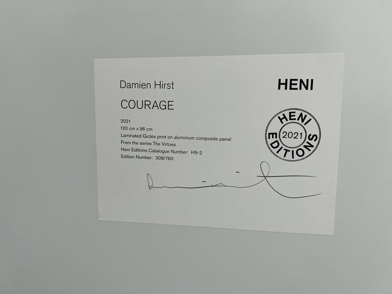 Damien Hirst, ‘Courage (from 'The Virtues')’, 2021, Print, Laminated Giclee print on aluminium composite panel, Artsy