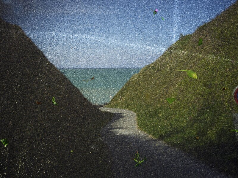 Abelardo Morell, ‘Tent-Camera Image on Ground: View Of Le Petit Ailly Near Varengville-Sur-Mer, France’, 2016, Photography, Archival pigment print, Edwynn Houk Gallery