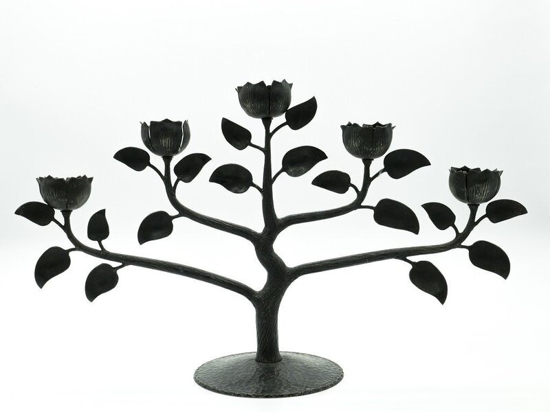 Unknown Artist, ‘Floral Candle Holder’, 20th century, Design/Decorative Art, Iron, Wallector