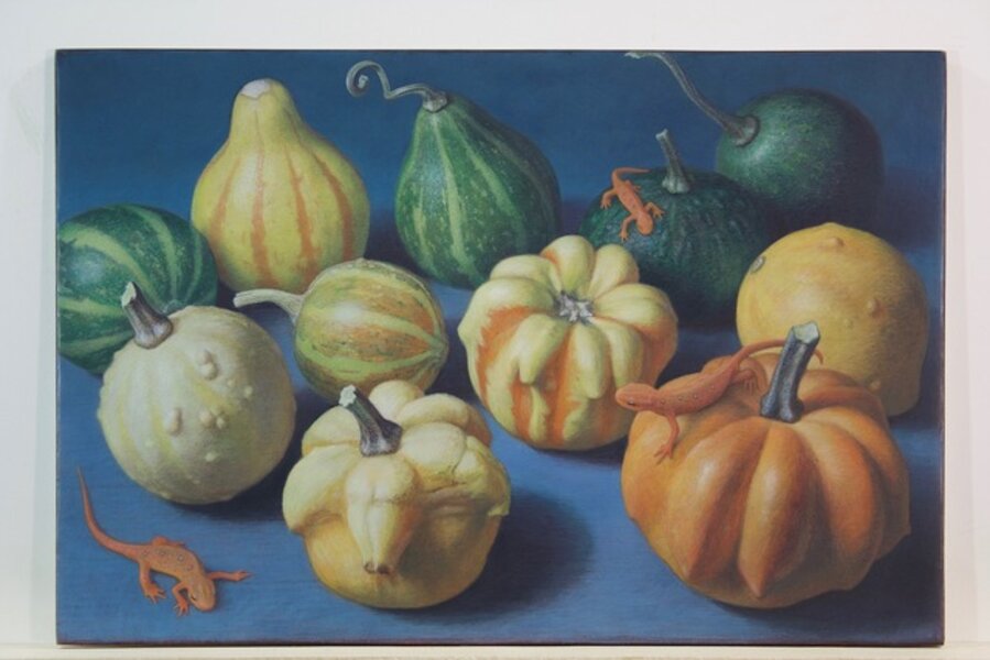 Spring Newts and Autumn Gourds