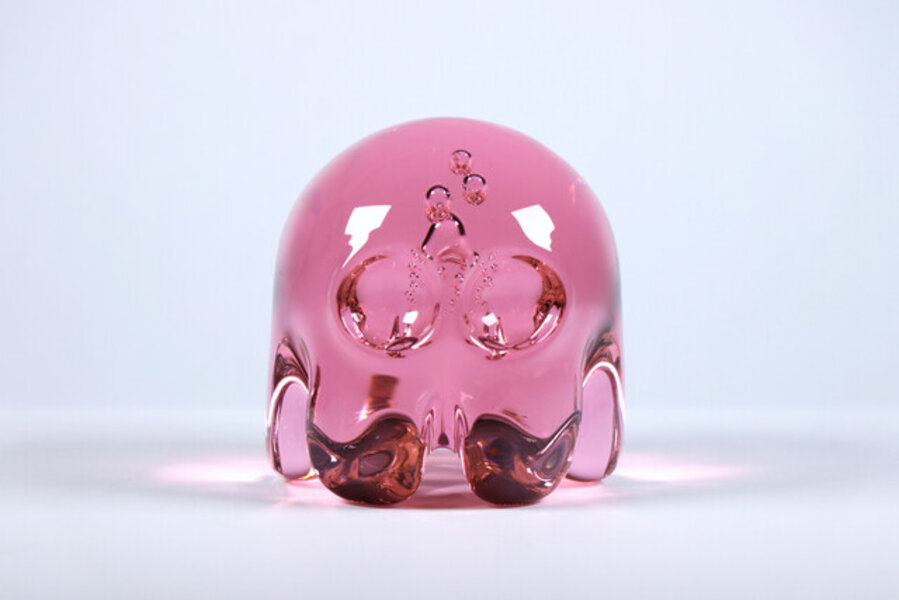 Pinky - Small Pac-Man Ghost Glass Sculpture