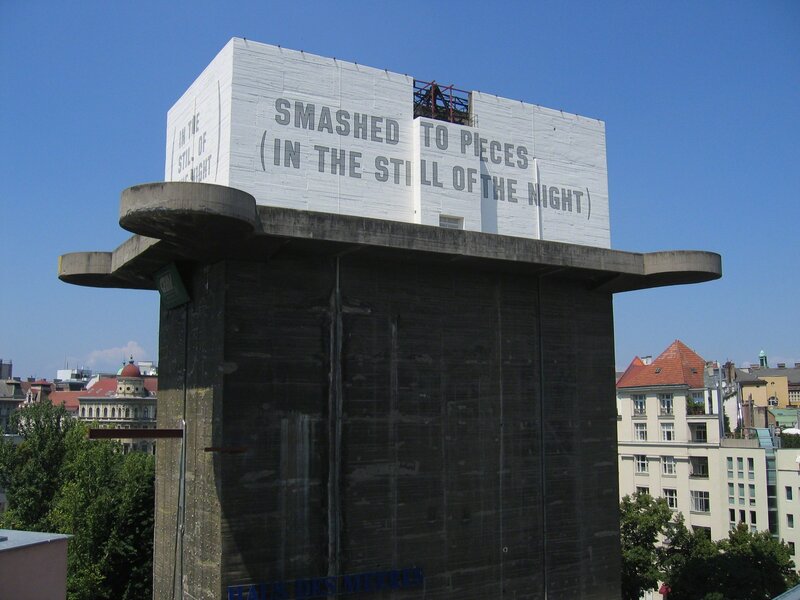 Lawrence Weiner, ‘SMASHED TO PIECES (IN THE STILL OF THE NIGHT) (Cat. #670)’, 1991, Sculpture, Language and material referred to, Galerie Hubert Winter