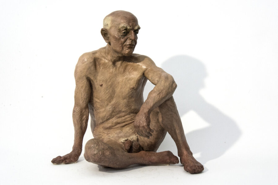 Denis - nude, male, figurative, detailed, bronze, sculpture