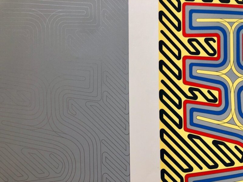Chryssa, ‘1970's Large Silkscreen Abstract Geometric Day Glo Serigraph Pop Art Print Neon’, 1980-1989, Print, Screen Print, Lions Gallery