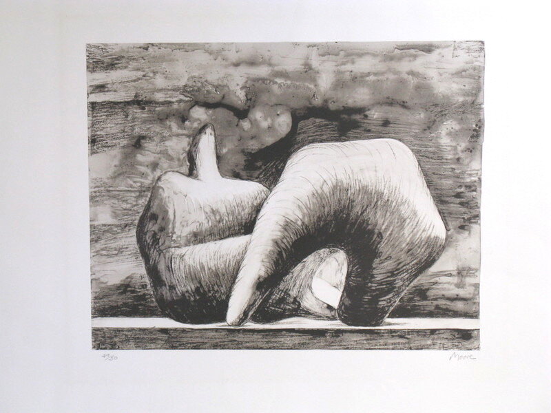 Henry Moore, ‘Reclining figure pointed C. 543’, 1979, Print, Lithograph, Composition.Gallery