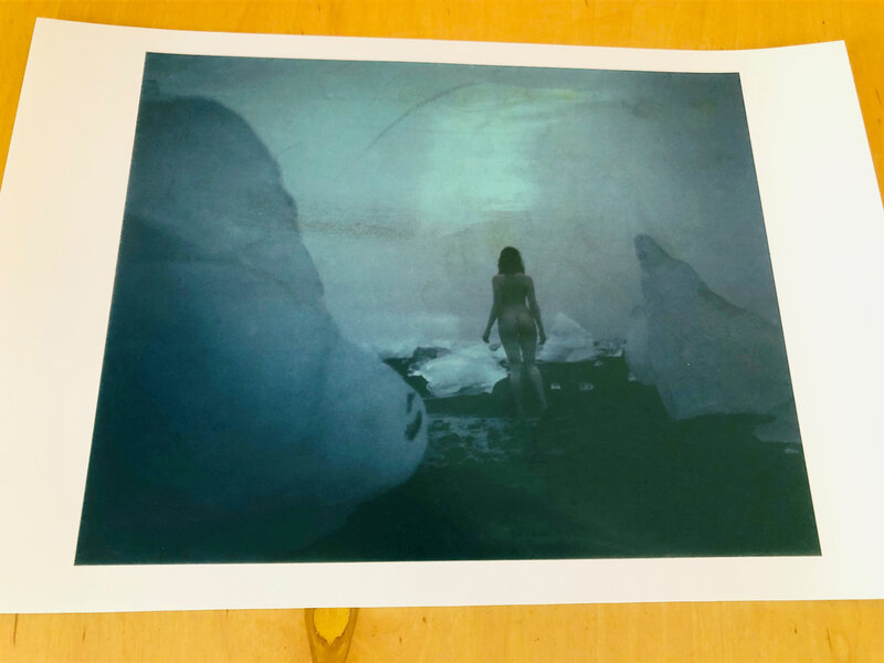 Sven van Driessche, ‘Blue Iceland -Contemporary, Nude, Women, Polaroid, 21st Century’, 2017, Photography, Digital Color print on Pearl photo paper Based on original Polaroid, Instantdreams