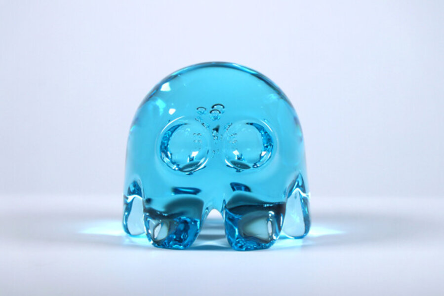 Inky - Small Pac-Man Ghost Glass Sculpture