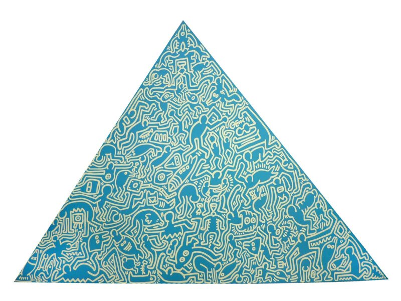 Keith Haring, ‘Pyramid (Blue)’, 1989, Print, Screenprint on anodized aluminum, Long-Sharp Gallery