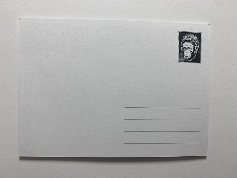 Banksy, ‘RARE OFFICIAL POW POST CARD WITH SIMON COWELL’, ca. 2019, Ephemera or Merchandise, Digital printing on postcard, Arts Limited