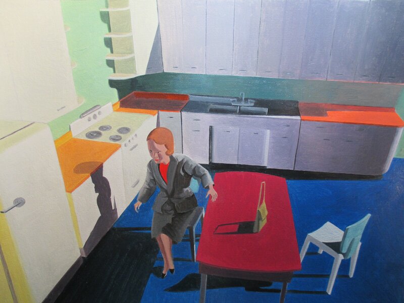 Kathy Osborn, ‘Woman in Kitchen’, 2015, Painting, Oil on paper, Susan Eley Fine Art
