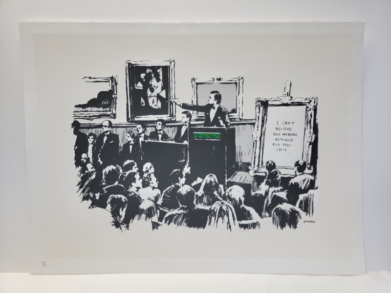 Banksy, ‘Morons’, 2006, Print, Screen-print in colors on wove paper with full margins, Markowicz Fine Art