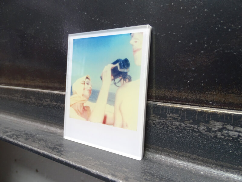 Stefanie Schneider, ‘Stefanie Schneider's Minis 'Untitled #9' (Beachshoot)’, 2005, Photography, Lambda digital Color Photographs based on a Polaroid, sandwiched in between Plexiglass, Instantdreams