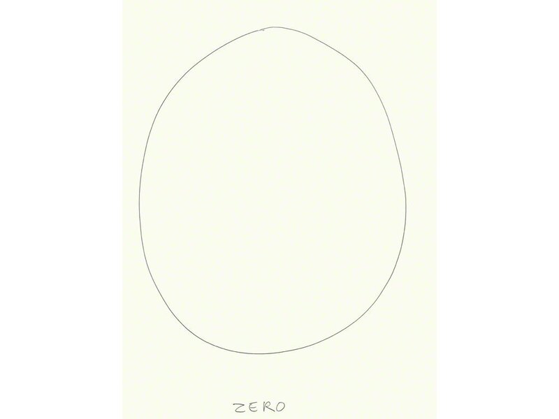 Claude Closky, ‘Zéro (5)’, 2009, Drawing, Collage or other Work on Paper, Ballpoint pen on paper, Galerie Laurent Godin
