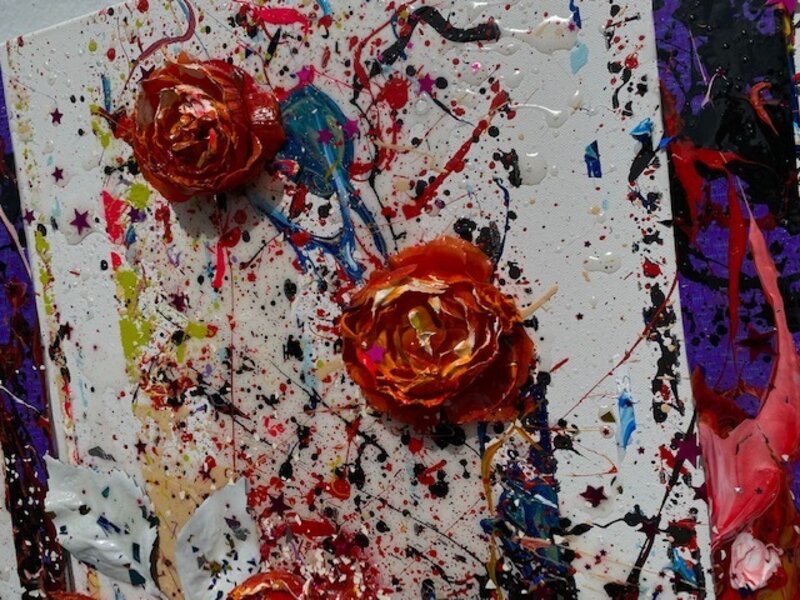Quetzalcoatl, ‘Saco de flores ’, 2020, Painting, Acrylic + industrial varnish on canvas, Biaggi & Faure Fine Art