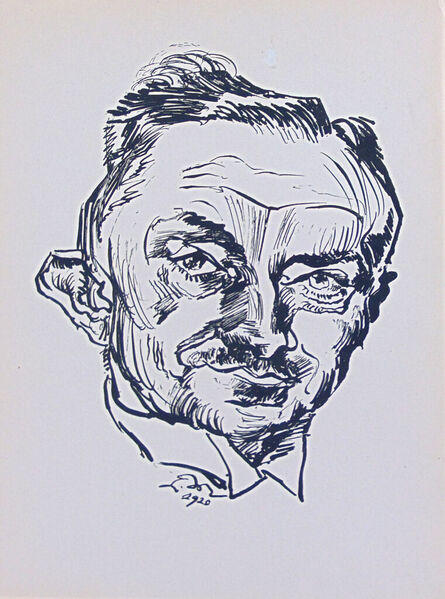 Ludwig Meidner, ‘Portrait of Dr. Victor Heinrich Klinkhardt (III), from: German Printmakers of our Time’, 1920