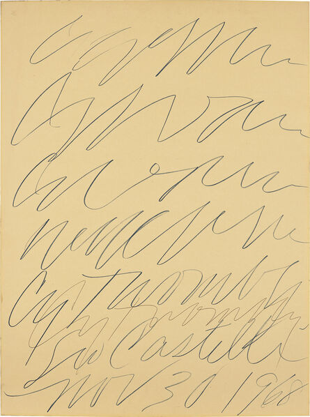 Cy Twombly, ‘Leo Castelli Gallery exhibition poster’, 1968