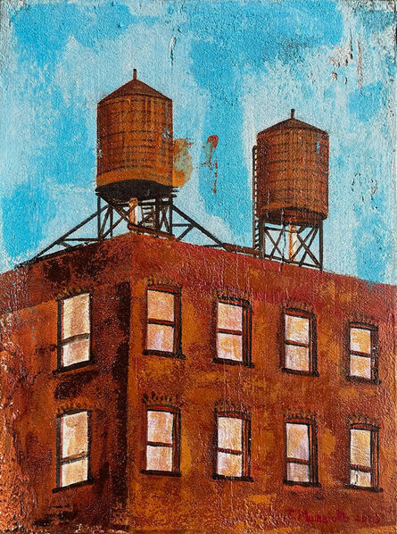 Tiziana Mazziotto, ‘Water Towers with Brick Building’, 2023