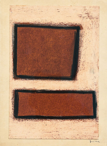 Mira Schendel, ‘Untitled (Two red forms)’, ca. 1960