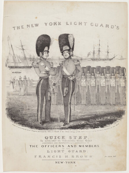 Nathaniel Currier, ‘The New York Light Guard's Quick Step’, 1839