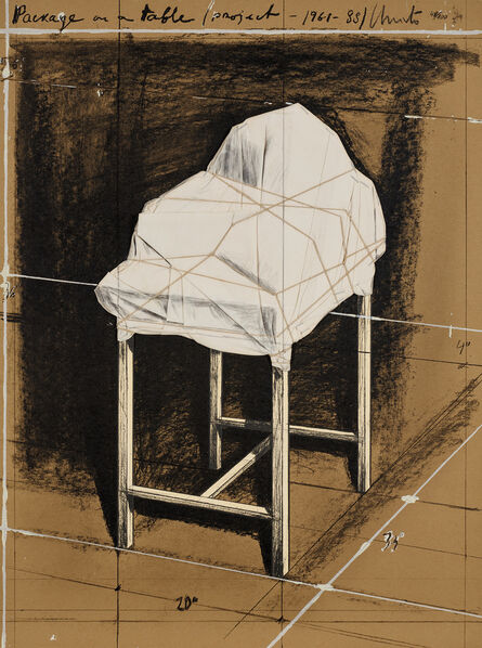Christo, ‘Package on a Table, Project (S. 142)’, 1989