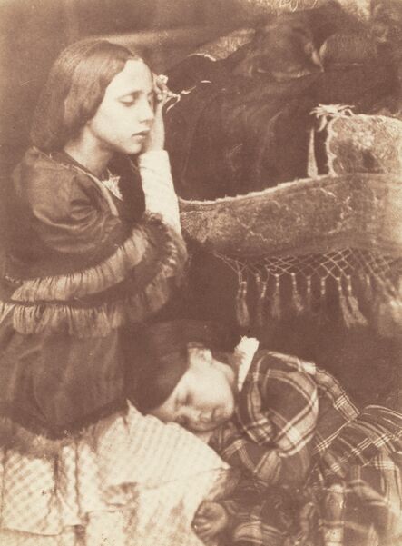 Hill & Adamson, ‘The Three Sleepers: Sophia Finlay, Harriet Farnie and Brownie’, ca. 1845