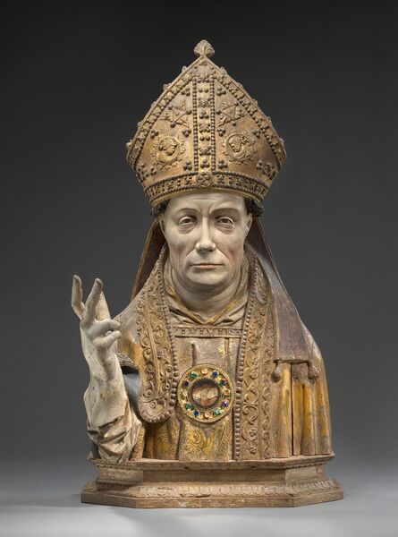 Anonymous, ‘Reliquary bust of a holy bishop, Brussels’, ca. 1520