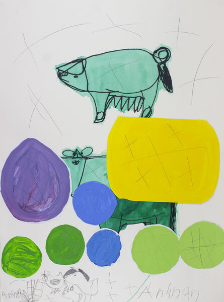 Arunan Dharmalingam, ‘Green Pig & Cow’, 2017