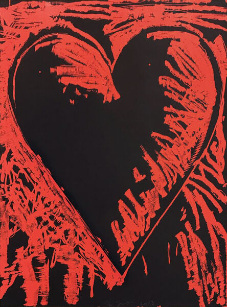 Jim Dine, ‘The Black and Red Heart’, 2013