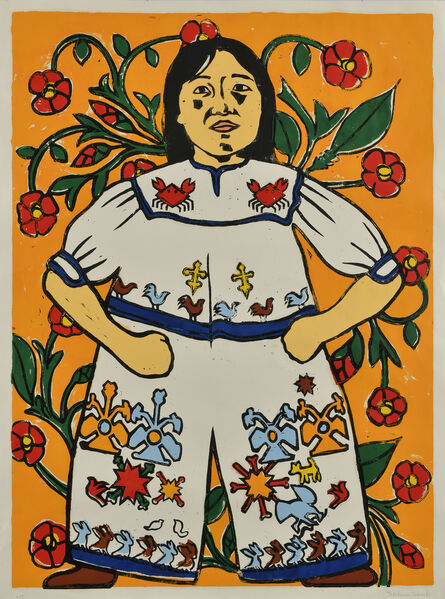 Nobuaki Takekawa, ‘Camellia Flower & Ethnic Costume’, 2020