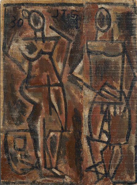 Joaquín Torres-García, ‘Dos figuras primitivas (Two primitive figures)’, 1930