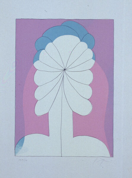 Alfonso Hüppi, ‘Übermalung «rosa-türkis» 2’, 1969-70