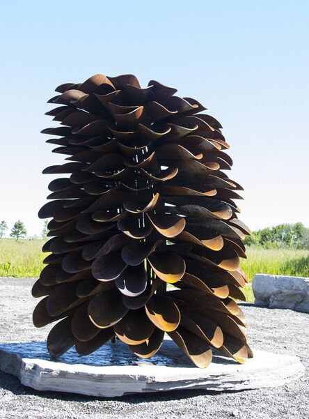 Floyd Elzinga, ‘Segment - Fire Cone - large nature inspired corten steel outdoor sculpture’, 2017