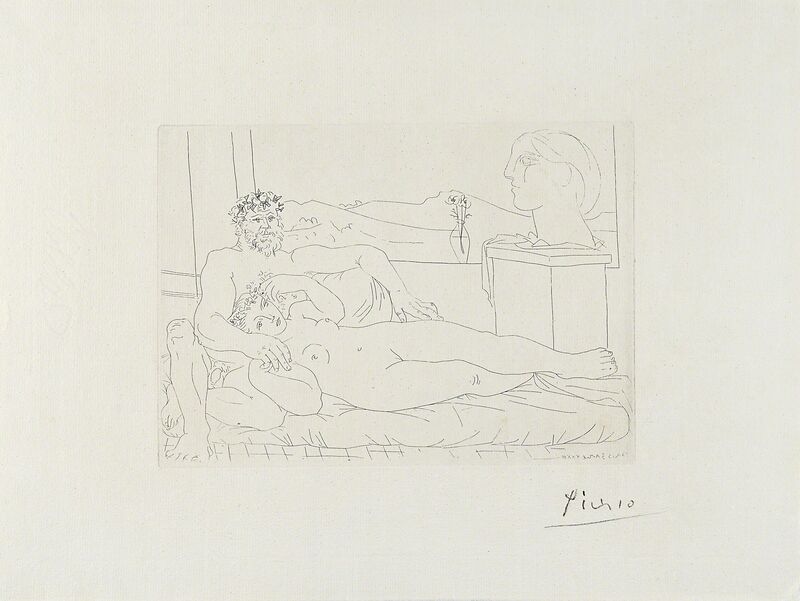 Pablo Picasso, ‘Le Repos de sculpteur II from La Suite Vollard’, 1933, Print, Etching on Montval paper with Vollard watermark, Rago/Wright/LAMA
