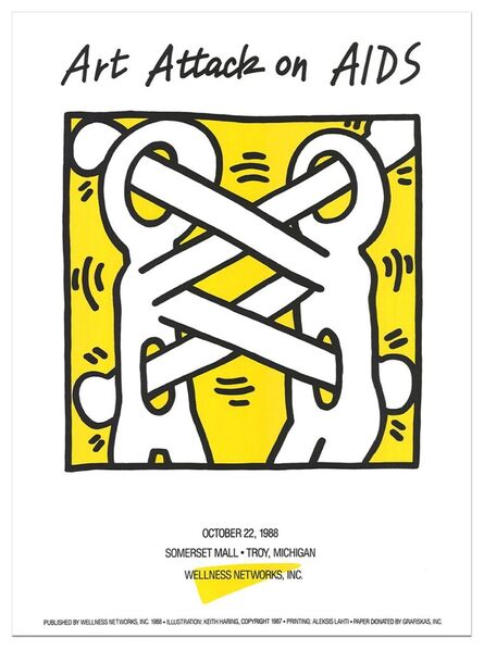 Keith Haring, ‘Art Attack on AIDS Vintage Poster’, 1988