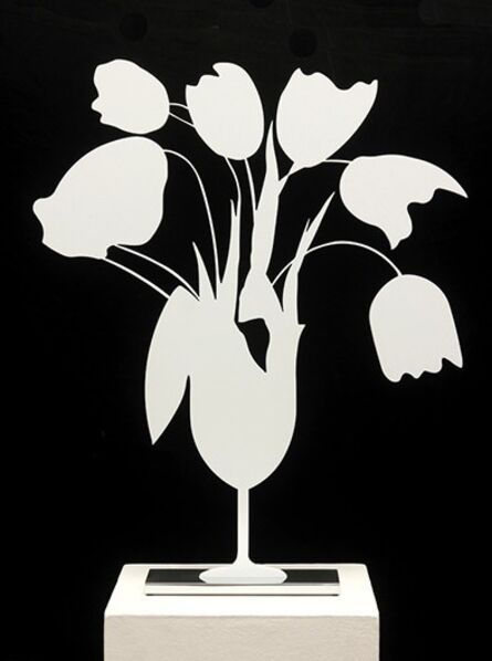 Donald Sultan, ‘White Tulips and Vase, April 4th, 2014’, 2014