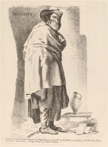 Francisco de Goya, ‘Moenippvs (Moenippus), after Diego Velázquez’, 1778