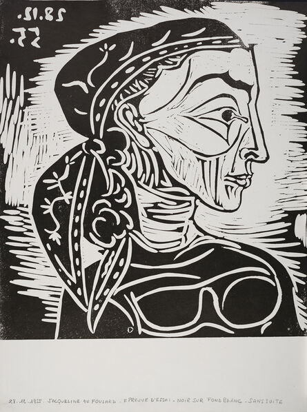 Pablo Picasso, ‘Profil de Jacqueline au Foulard’, 1955