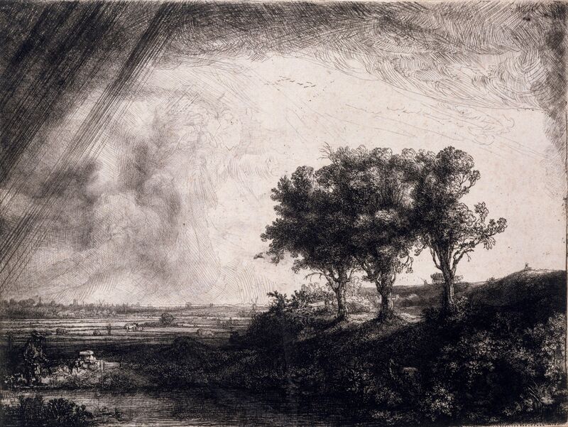 Rembrandt van Rijn, ‘The Three Trees’, 1643, Print, Etching, Victoria and Albert Museum (V&A)