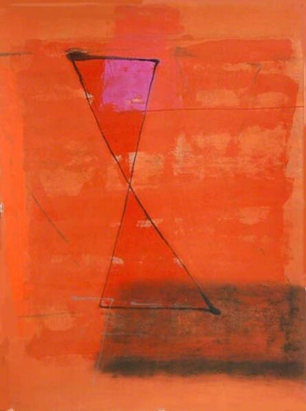 Harsha S Vardhana, ‘Mixed Media in bright red, orange, abstract by Son of the Late Modern Master Artist J. Swaminathan’, 2007